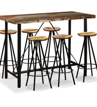 7-tlg. Bar-Set Altholz Massiv