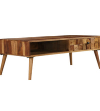 Couchtisch Massivholz Palisander Honigbraun 110x50x37 cm