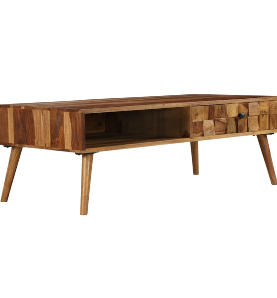 Couchtisch Massivholz Palisander Honigbraun 110x50x37 cm
