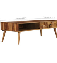 Couchtisch Massivholz Palisander Honigbraun 110x50x37 cm