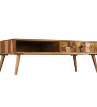 Couchtisch Massivholz Palisander Honigbraun 110x50x37 cm