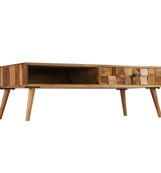 Couchtisch Massivholz Palisander Honigbraun 110x50x37 cm