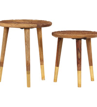 Couchtische 2 Stk. Massivholz