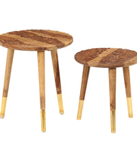Couchtische 2 Stk. Massivholz