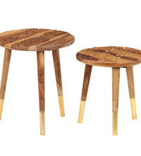 Couchtische 2 Stk. Massivholz