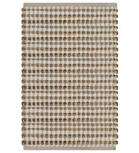 Handgewebtes Badematten-Set Jute Stoff Natur und Weiß