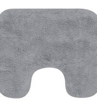 Badematten-Set 3-tlg. Stoff Grau