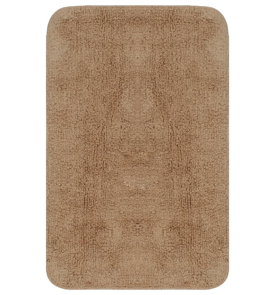 Badematten-Set 3-tlg. Stoff Beige