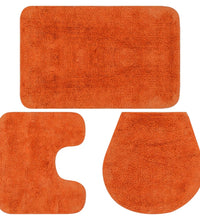 Badematten-Set 3-tlg. Stoff Orange