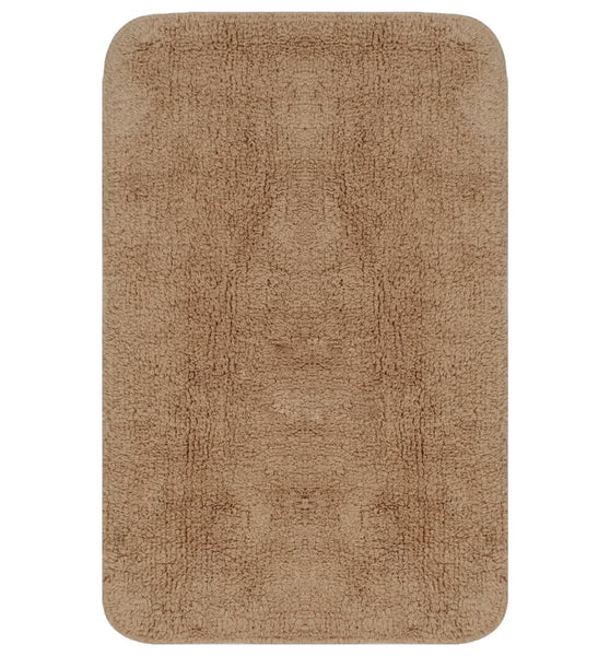 Badematten-Set 2-tlg. Stoff Beige