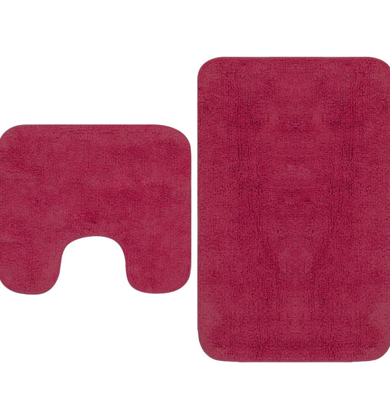 Badematten-Set 2-tlg. Stoff Fuchsia