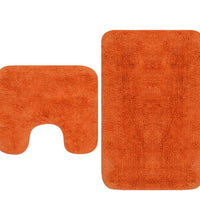 Badematten-Set 2-tlg. Stoff Orange
