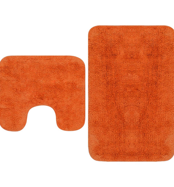 Badematten-Set 2-tlg. Stoff Orange