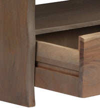Couchtisch Massivholz Akazie Naturkanten 90x50x40 cm Grau