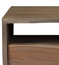 Couchtisch Massivholz Akazie Naturkanten 90x50x40 cm Grau