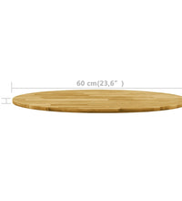 Tischplatte Eichenholz Massiv Rund 23 mm 600 mm