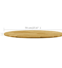 Tischplatte Eichenholz Massiv Rund 23 mm 700 mm