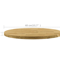 Tischplatte Eichenholz Massiv Rund 44 mm 400 mm