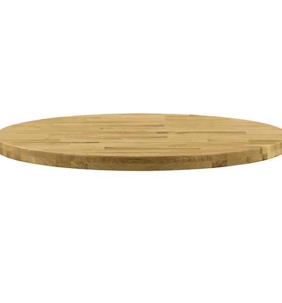 Tischplatte Eichenholz Massiv Rund 44 mm 700 mm