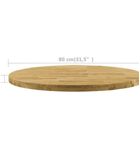 Tischplatte Eichenholz Massiv Rund 44 mm 800 mm