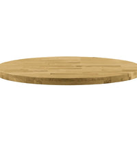 Tischplatte Eichenholz Massiv Rund 44 mm 900 mm