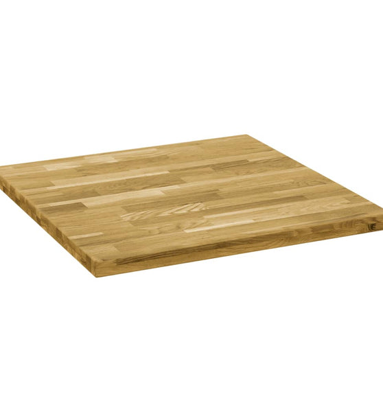 Tischplatte Eichenholz Massiv Quadratisch 44 mm 80x80 cm