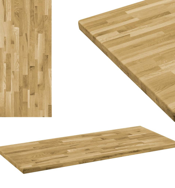 Tischplatte Eichenholz Massiv Rechteckig 44 mm 100 x 60 cm