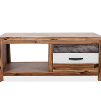 Couchtisch Massivholz Akazie 90x50x37,5 cm