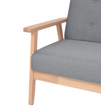 Sofa-Set 2-tlg. Stoff Hellgrau