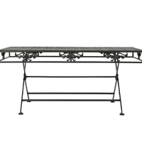 Couchtisch Klappbar Vintage-Stil Metall 100x50x45 cm Schwarz