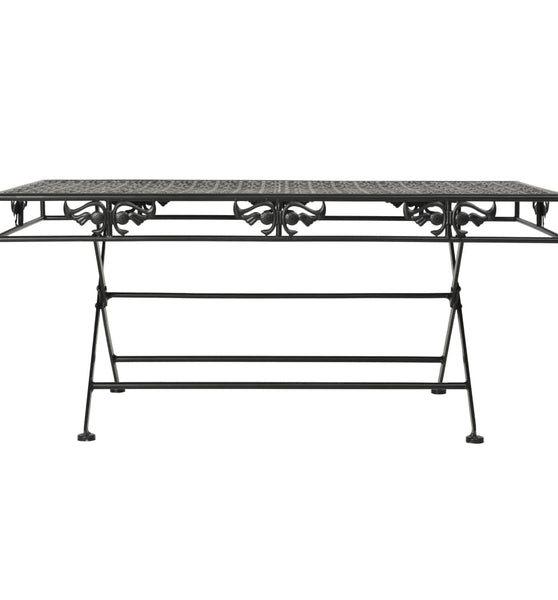 Couchtisch Klappbar Vintage-Stil Metall 100x50x45 cm Schwarz