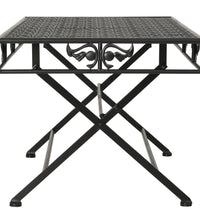 Couchtisch Klappbar Vintage-Stil Metall 100x50x45 cm Schwarz