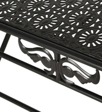 Couchtisch Klappbar Vintage-Stil Metall 100x50x45 cm Schwarz