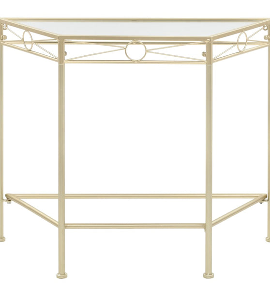 Beistelltisch Vintage-Stil Metall 87x34x73 cm Gold