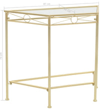 Beistelltisch Vintage-Stil Metall 87x34x73 cm Gold