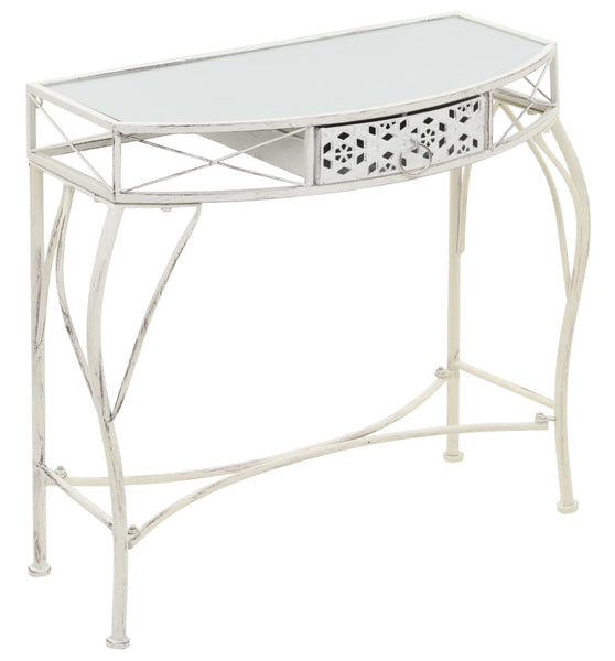 Beistelltisch Französischer Stil Metall 82x39x76 cm Weiß