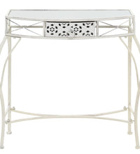 Beistelltisch Französischer Stil Metall 82x39x76 cm Weiß