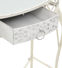 Beistelltisch Französischer Stil Metall 82x39x76 cm Weiß