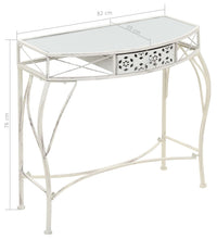 Beistelltisch Französischer Stil Metall 82x39x76 cm Weiß