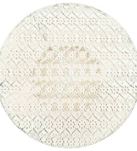 Bistrotisch Vintage-Stil Rund Metall 40 x 70 cm Weiß