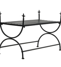 Bank Vintage-Stil Metall 83 x 42 x 55 cm Schwarz