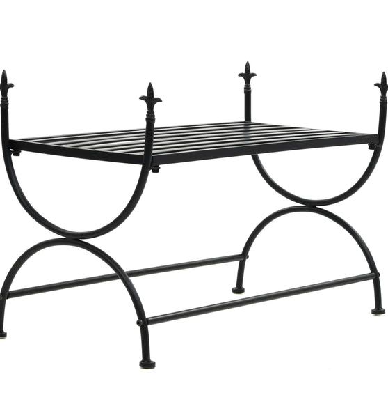 Bank Vintage-Stil Metall 83 x 42 x 55 cm Schwarz