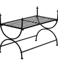 Bank Vintage-Stil Metall 83 x 42 x 55 cm Schwarz