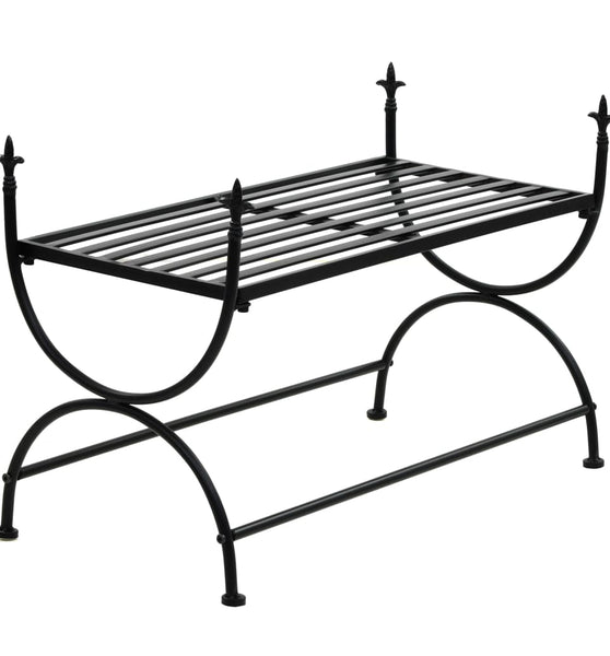 Bank Vintage-Stil Metall 83 x 42 x 55 cm Schwarz