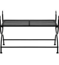 Bank Vintage-Stil Metall 83 x 42 x 55 cm Schwarz