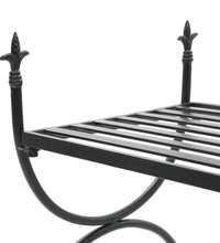 Bank Vintage-Stil Metall 83 x 42 x 55 cm Schwarz