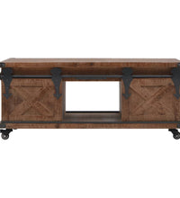 Couchtisch Massivholz Tanne 91x51x38 cm Braun
