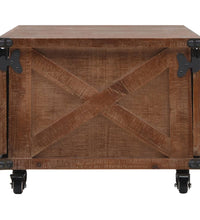 Couchtisch Massivholz Tanne 91x51x38 cm Braun
