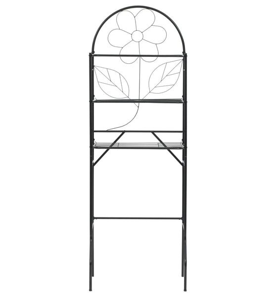 Toilettenregal Schwarz 60x33x174 cm