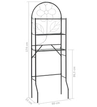 Toilettenregal Schwarz 60x33x174 cm